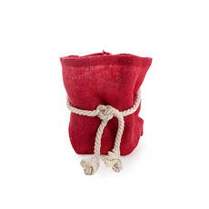 Flower Pot Cover - Hessian Sack Mini Cherry Red (15cmDx20cmH)