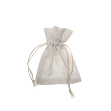 Jute Pouches - Calico Pouch Small Natural (8x10cmH) Pack 10