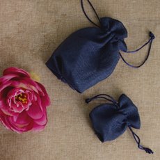 Jute Pouch Small Navy (8x8cmH) Pack 10