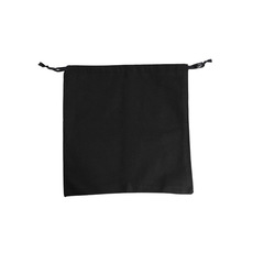 Calico Bag with Ribbon Tie Black Pack 2 (30Wx30cmH)