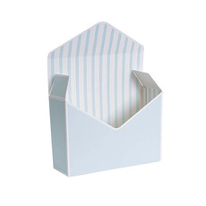 Envelope Gift Boxes - Envelope Flower Box Large Pack 5 Stripes Blue (23Lx8Dx16cmH)