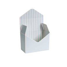 Envelope Gift Boxes - Envelope Flower Box Small Pk5 Stripes Blue (15.5Lx8Dx11cmH)