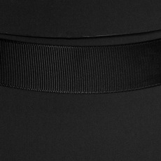 Flower Hat Box Ribbon Round Set 3 Black (25cmDx15cmH)