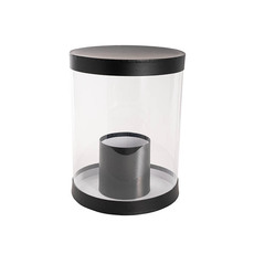 Pack GBox - Gift Box With Lid - Flower Presentation Cylinder Box Large Black (25x32cmH)