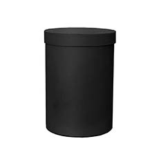 Pack GBox - Hat Boxes - Hat Flower Box Deluxe Round Matte Black (25Dx35cmH)