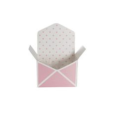 Envelope Flower Box Small Spots Pink Pack 5 (15.5Lx8Dx11cmH)