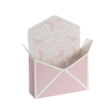 Envelope Gift Boxes - Envelope Flower Box Large Paisley Pink Pk5 (23Lx8Dx16cmH)