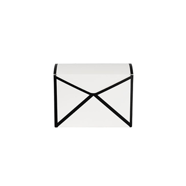 Envelope Flower Box Small Scallop Black Pk5 (15.5Lx8Dx11cmH)