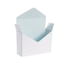 Envelope Gift Boxes - Envelope Flower Box Large Pack 5 White Blue (23Lx8Dx16cmH)