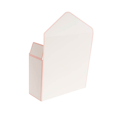Envelope Flower Box Large Pack 5 White Pink (23Lx8Dx16cmH)