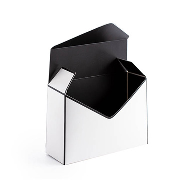  - Envelope Flower Box Large Pack 5 White Black (23Lx8Dx16cmH)