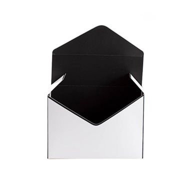 Envelope Flower Box Large Pack 5 White Black (23Lx8Dx16cmH)