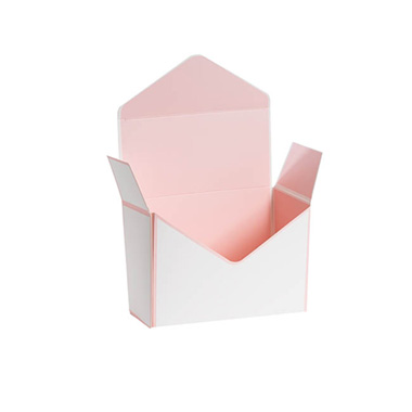 Envelope Gift Boxes - Envelope Flower Box Small Pack 5 White Pink (15.5Lx8Dx11cmH)