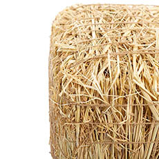 Straw Hay Bale Cube Natural (25cmx25cmH)