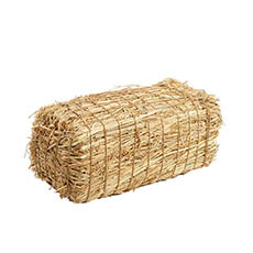 Willow Sticks Vase Deco - Rectangular Straw Hay Bale Natural (15cmx30cmH)