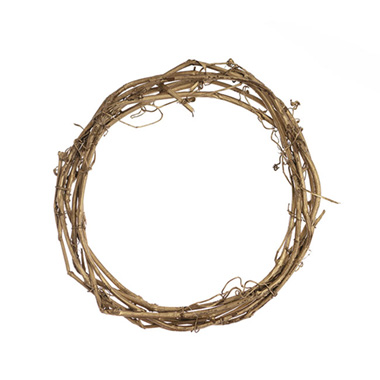 Natural Wreaths - Grapevine Rattan Wreath Round Gold (40cmD)