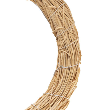 Wood Wool Wreath Natural Beige (30cmD)