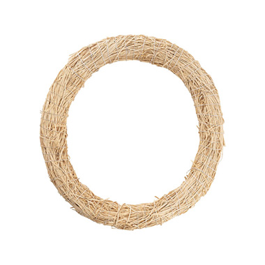 Natural Wreaths - Wood Wool Wreath Natural Beige (40cmD)