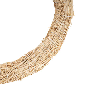 Wood Wool Wreath Natural Beige (40cmD)