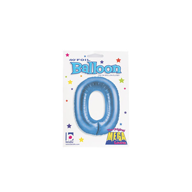 Foil Balloon 40 (101.6cmH) Number 0 Blue