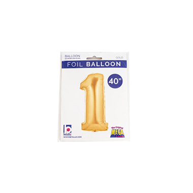 Foil Balloon 40 (101.6cmH) Number 1 Gold