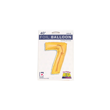 Foil Balloon 40 (101.6cmH) Number 7 Gold