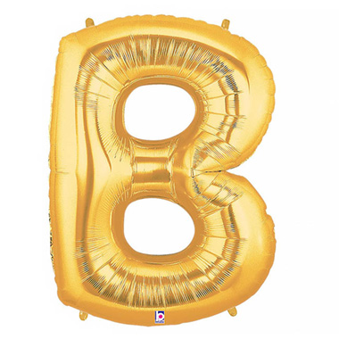 Foil Letters & Number Balloons - Foil Balloon 40 (101.6cmH) Letter B Gold