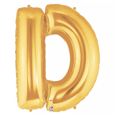 Foil Letters & Number Balloons - Foil Balloon 40 (101.6cmH) Letter D Gold