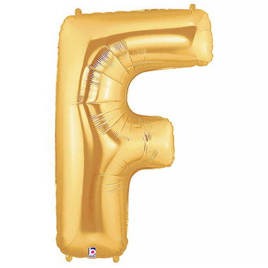 Foil Balloon 40 (101.6cmH) Letter F Gold