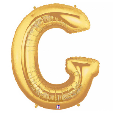 Foil Letters & Number Balloons - Foil Balloon 40 (101.6cmH) Letter G Gold