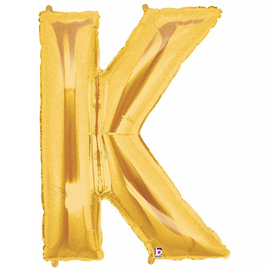 Foil Balloon 40 (101.6cmH) Letter K Gold