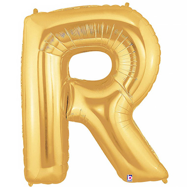 Foil Balloons - Foil Balloon 40 (101.6cmH) Letter R Gold
