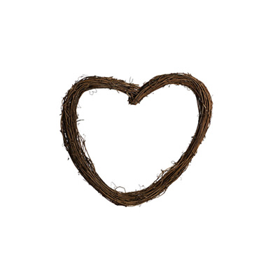 Natural Wreaths - Grapevine Heart Rattan Wreath Brown (30cmD)