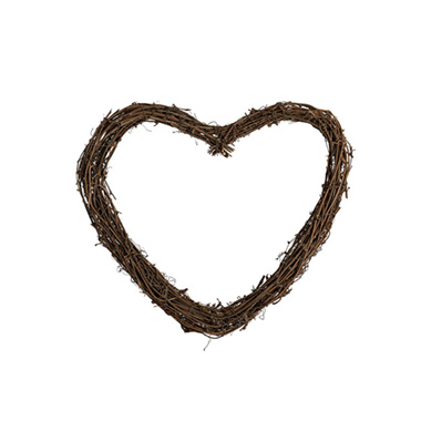 Natural Wreaths - Grapevine Heart Rattan Wreath Brown (40cmD)