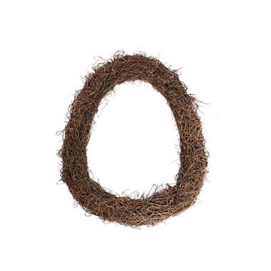 Natural Wreaths - Oval Wreath Grapevine & Twig Mix Natural Brown (30cmH)