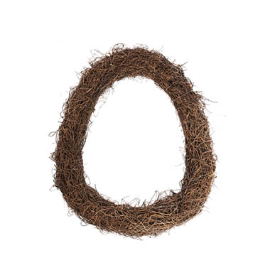 Natural Wreaths - Oval Wreath Grapevine & Twig Mix Natural Brown (40cmH)