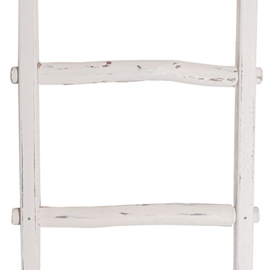 Decorative Wooden Ladder Washed White (48x5x193cmH)