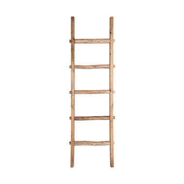 Decorative Wooden Ladder Washed Brown (47x5.3x150cmH)