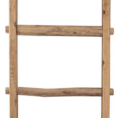 Decorative Wooden Ladder Washed Brown (47x5.3x150cmH)