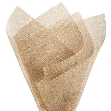Deco Mesh - Faux Linen Mesh Sheet 125gsm Natural Pack 50 (47x70cm)