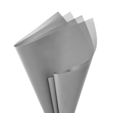 Coloured Kraft Paper - Kraft Paper Coloured 60gsm Pack 100 Light Grey (54x76cm)