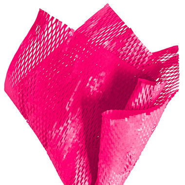 Kraft Honeycomb Expandable Sheets Hot Pink Pk50 (50x50cm)