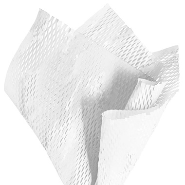 Honeycomb Wrap - Kraft Paper Honeycomb Expandable Sheets White Pk50 (50x50cm)