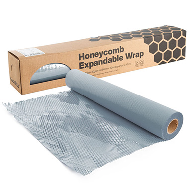 Honeycomb Wrap - Kraft Paper Honeycomb Expandable Roll French Blue (50cmx30m)
