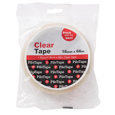 Pilotape Cello Sticky Tape Clear (18mm X 66m)