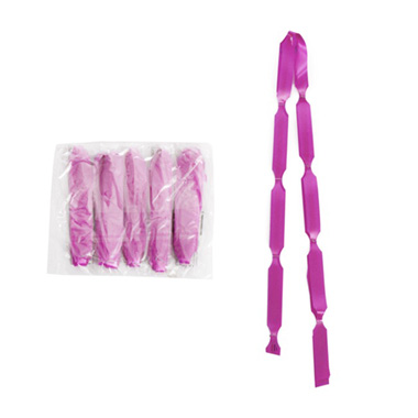 Ribbon Pull Bow Pom Pom Hot Pink (18mmx8.75cmD) Pack 5