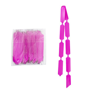 Ribbon Pull Bow Pom Pom Hot Pink (12.5cmx32mm) Pack 5