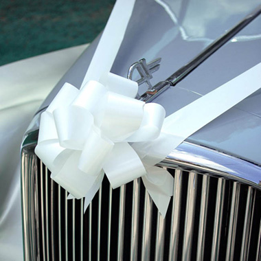 Wedding Car & Event Ribbon White (10cmx10m)