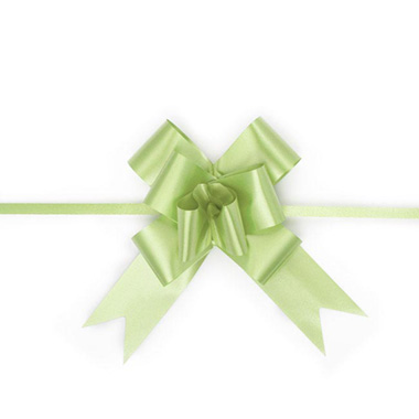 Pull Bows - Ribbon Pull Bow Lime (32mmx53cm) Pack 25