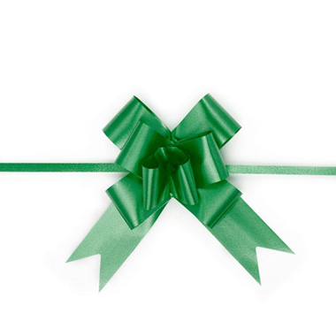 Pull Bows - Ribbon Pull Bow Emerald Green (32mmx53cm) Pack 25